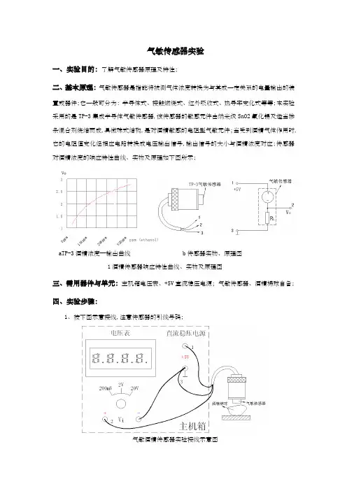 气敏传感器实验