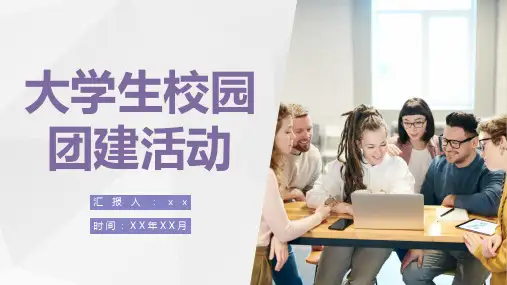 简约大学生校园团建活动宣传PPT模板