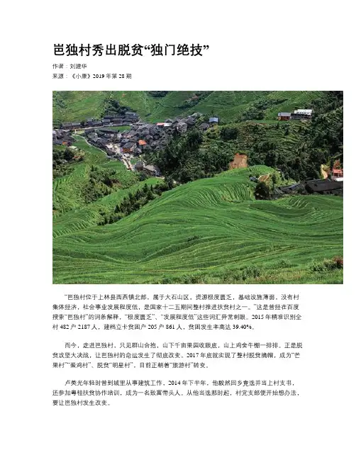 岜独村秀出脱贫“独门绝技”