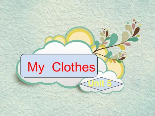 小学英语pep四年级下册My clothes partB