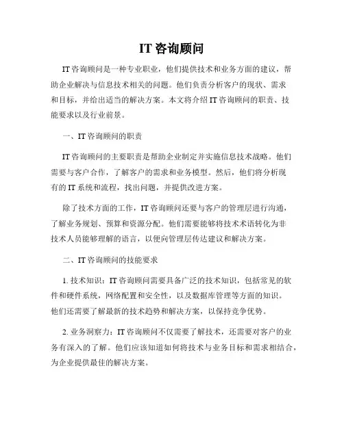 IT咨询顾问