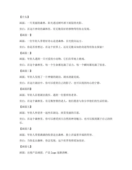 短视频广告作品创意文案