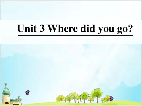 六年级下册英语精品ppt-Unit 3 Where did you go？PB人教PEP (31张)