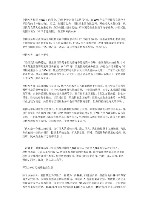 中国水务集团
