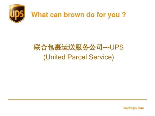 联合包裹运送服务公司---UPS