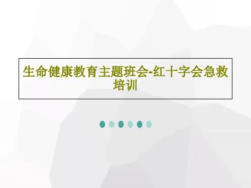 生命健康教育主题班会-红十字会急救培训67页PPT