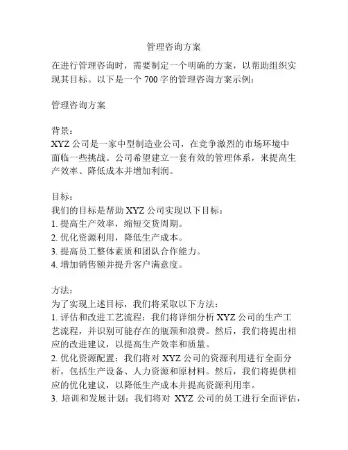 管理咨询方案