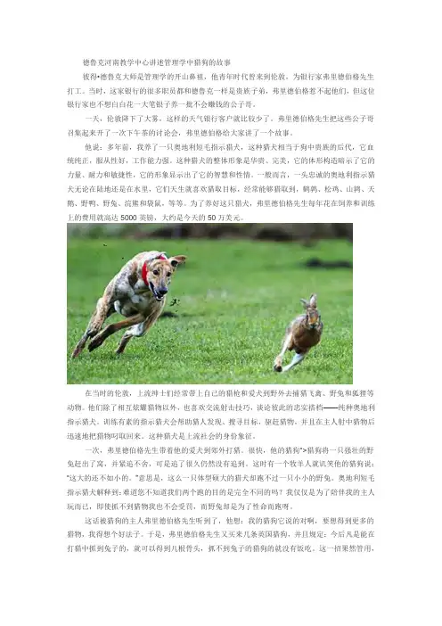 管理学中猎狗的故事
