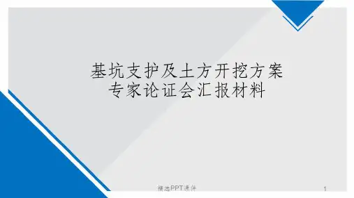 基坑支护及土方开挖专家论证汇报材料ppt课件