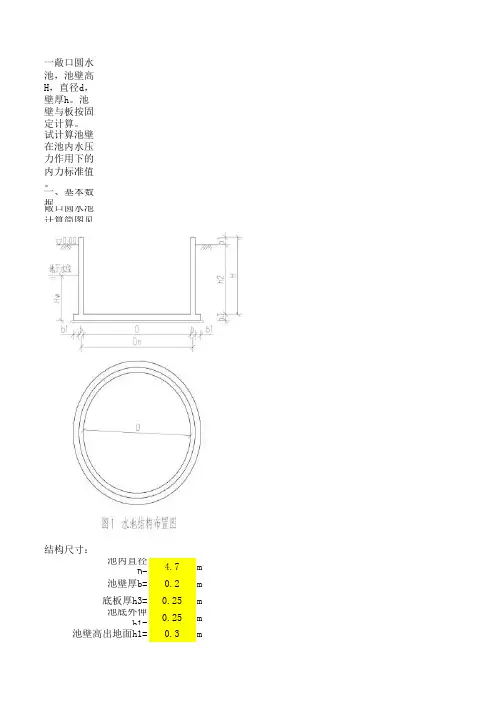 圆池敞口计算