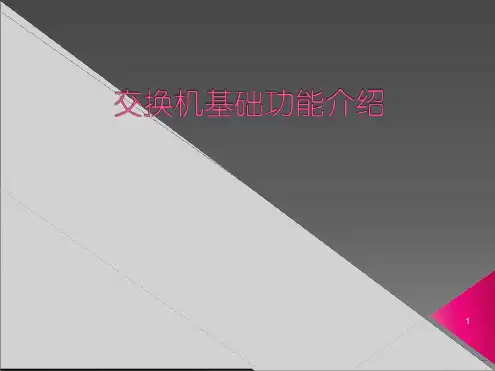 交换机基础功能介绍课件