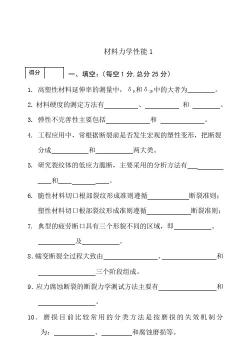 材料力学性能_moni试题 (1)