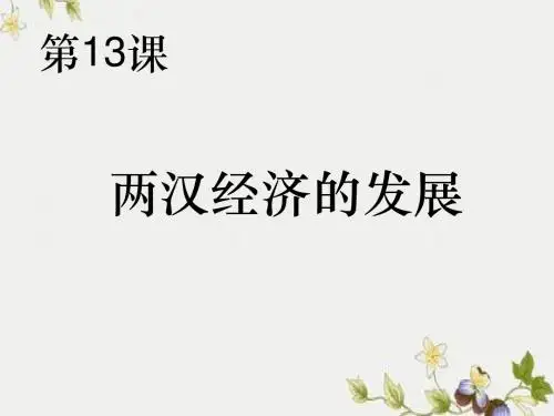 【初中历史】两汉经济的发展ppt14 人教版