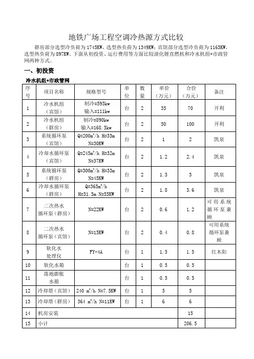 螺杆机遇溴化锂的比较