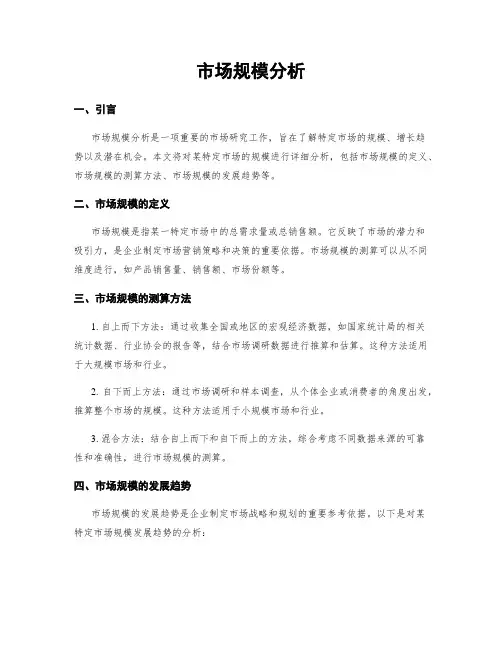 市场规模分析