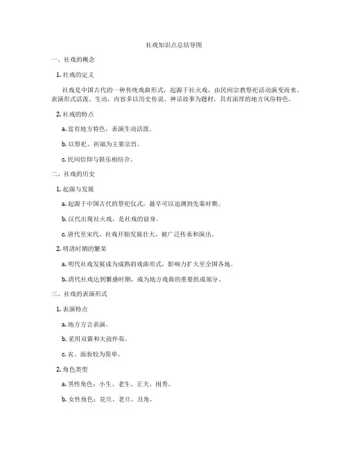 社戏知识点总结导图