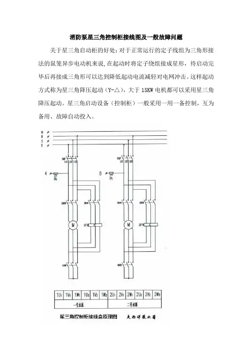 消防泵星三角控制柜接线图及一般故障问题
