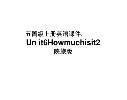 五年级上册英语课件-Unit6Howmuchisit2_陕旅版