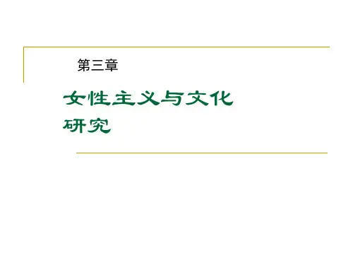 20第三章 女性主义与文化研究