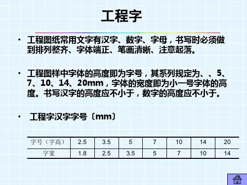 工程字体仿宋字建筑工程制图PPT课件