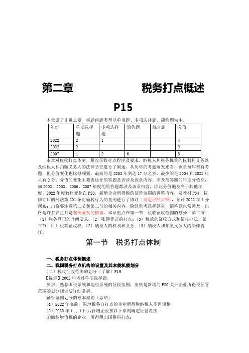 税务管理简要概述