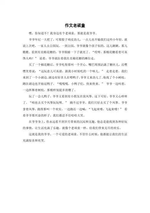 作文老顽童