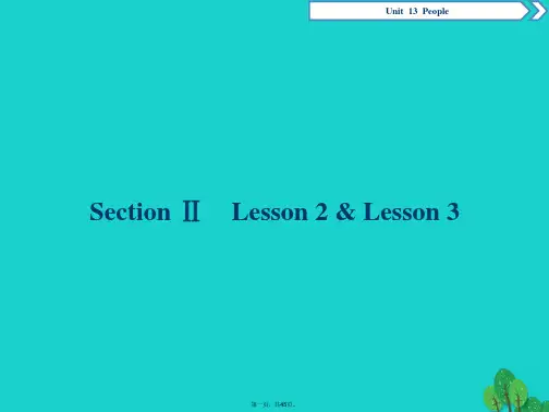 优化方案高中英语Unit13PeopleSectionⅡLesson2