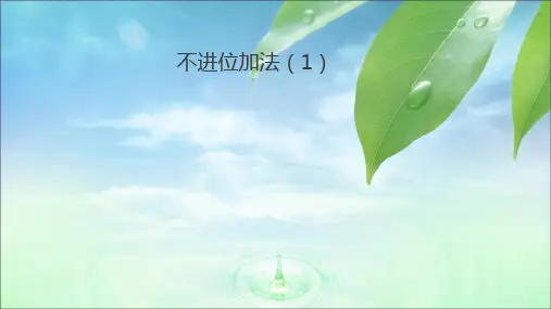 人教版数学二年级上册100以内数的加法《不进位加法(1)》课件