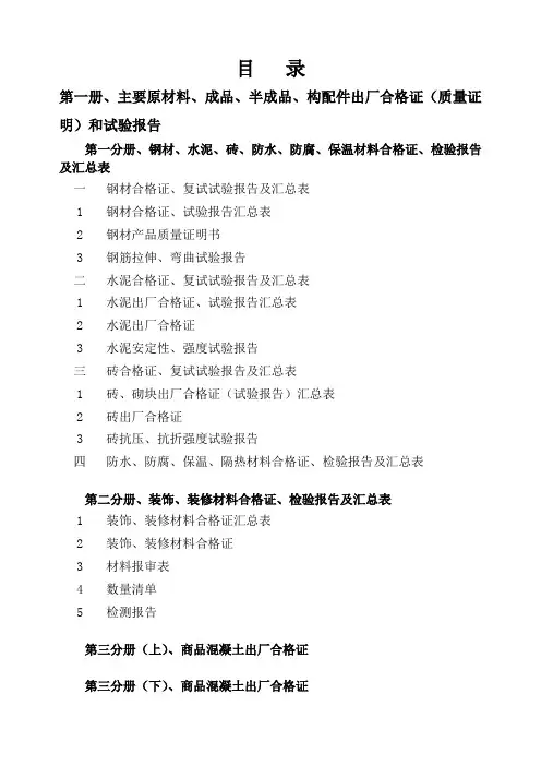 分册目录1