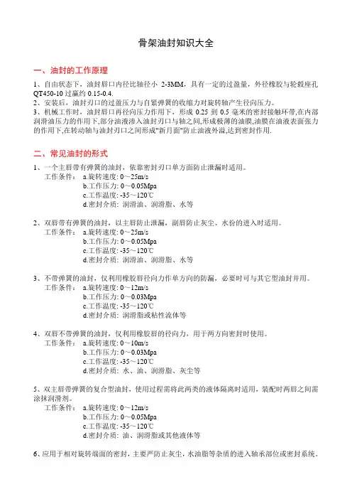 骨架油封工艺要求 2