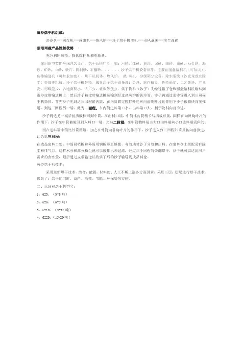 黄砂(沙)烘干机