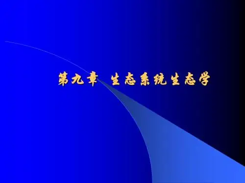 生态系统生态学