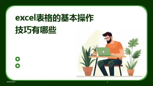 (2024年)excel表格的基本操作技巧有哪些