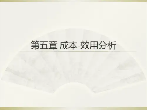药物经济学第五节成本-效用分析