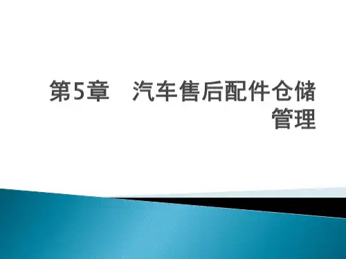 第5章   汽车售后配件仓储管理