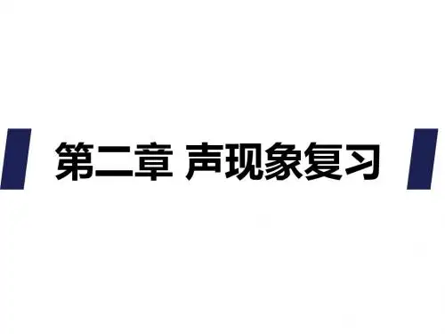 人教版物理八年级上册《第二章  声现象》复习课件 (共41张PPT)
