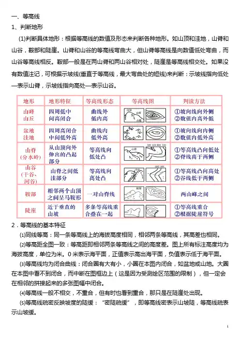 等值线教案