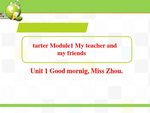 外研版七年级英语上册课件-Starter Module 1 My teacher and my