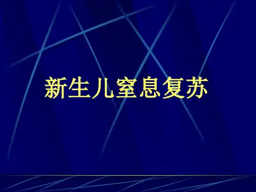 新生儿窒息复苏 PPT课件