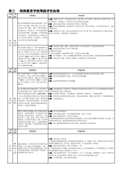 特殊教育学校等级评价标准7.28