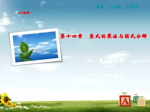 八年级数学上册第14章整式的乘法与因式分解14.1整式的乘法14.1.3积的乘方课件新版新人教版
