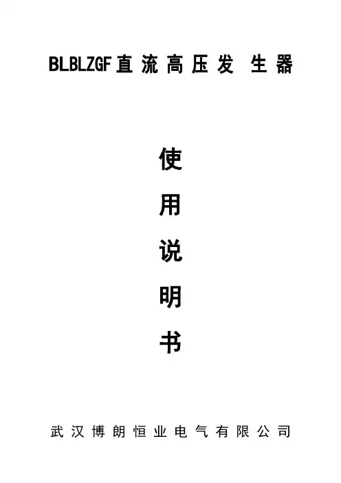BLBLZGF直流高压发生器.
