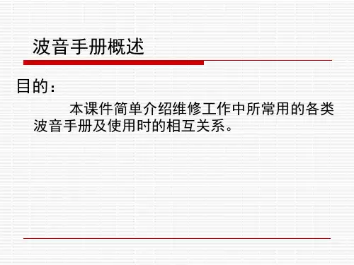 波音手册概述
