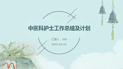 中医科护士工作总结及计划PPT课件