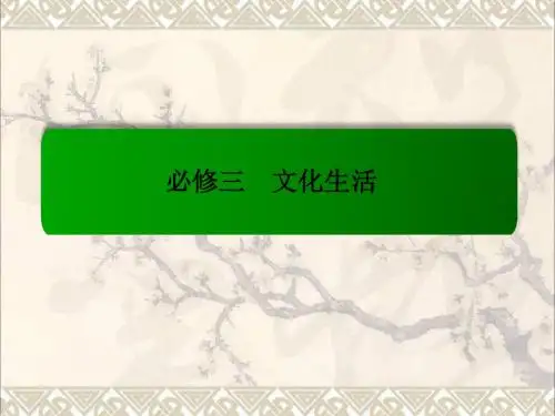 高考政治一轮复习1.1文化与社会课件新人教必修3
