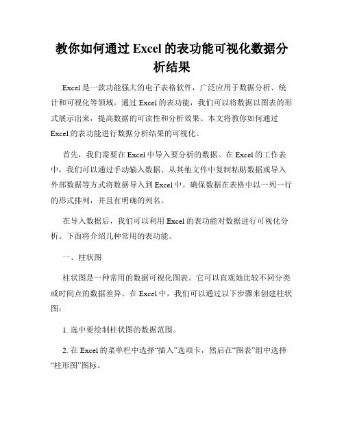 教你如何通过Excel的表功能可视化数据分析结果
