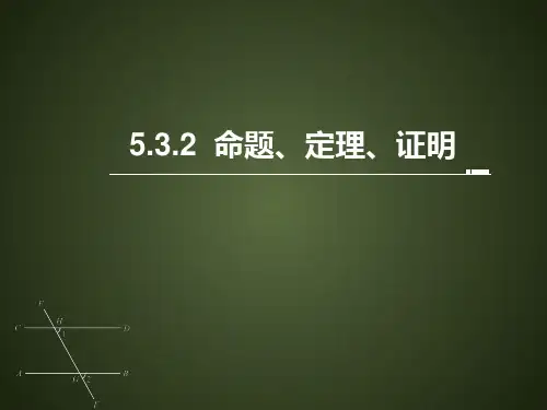 人教版七年级数学下册 (命题、定理、证明)相交线与平行线 课件
