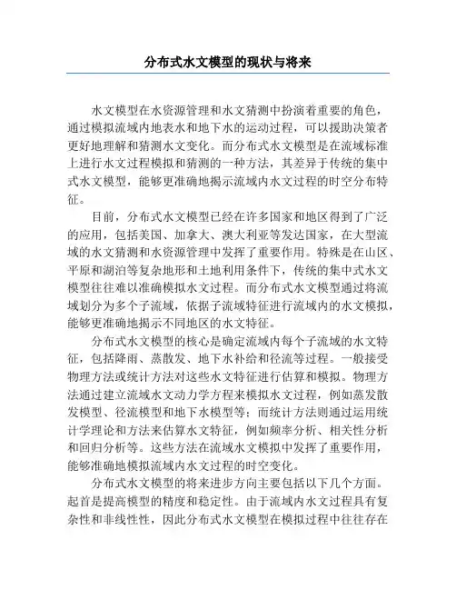 分布式水文模型的现状与未来