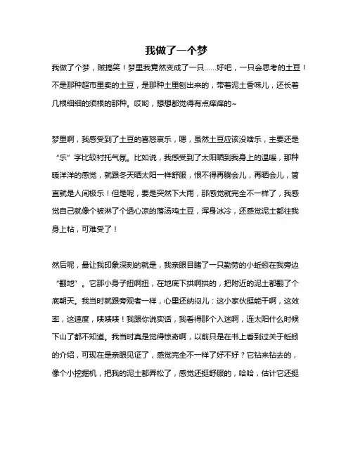 作文《我做了一个梦》