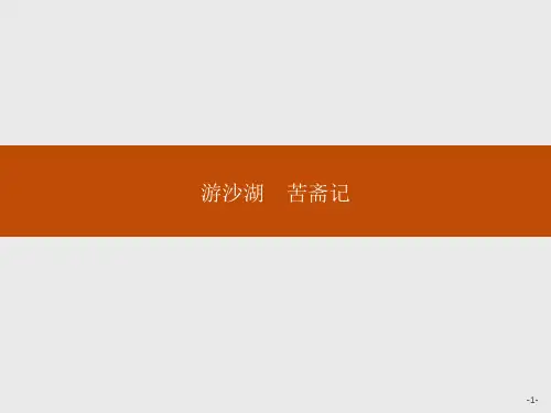 语文人教选修《中国古代诗歌散文欣赏》：6.5 游沙湖 苦斋记.pptx精编课件